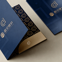 Carpeta de Oficina OEM con Estampado en Caliente, Diseño de Tapa Abatible con Bolsillo Interior, Carpeta Promocional de Fabricante Confiable
