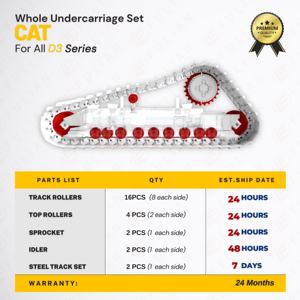 D3 bulldoser bagian Undercarriage Sprocket segmen <span class=keywords><strong>Idler</strong></span> rol atas rol bawah untuk bagian sasis ulat - Product Image 2