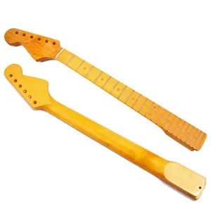 左手电吉他琴颈22品枫木吉他琴颈用于ST电吉他更换黄色
