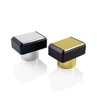 Style arabe luxe or argent rectangle abs plastique parfum couvercle bouteille vaporisateur couvercle bouchon fea15
