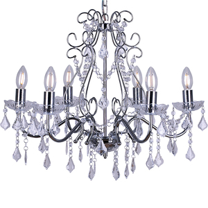 Lustre suspendu moderne classique en acrylique de luxe, luminaire décoratif pour salon, chambre à coucher, mariage, avec pampilles dorées et cristaux - Product Image 3