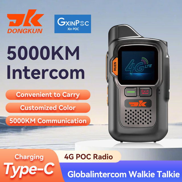 New POC Poc Mini 3G 4G 5G POC Long Range 5000km Pair Walkie Talkie Transceiver Two Way Radio Real PTT with Sim Card