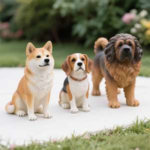 Juego de perros de resina para exteriores a granel-<span class=keywords><strong>Akita</strong></span>/Basenji/TM Estatuas de jardín realistas Directo de fábrica - Product Image 2