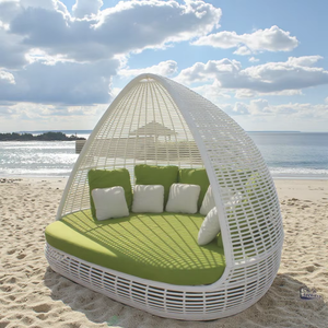 Vente en gros Cadre en aluminium Rotin Patio Daybed Canapé <span class=keywords><strong>Jardin</strong></span> Extérieur Meubles de plage pour hôtels et chaises longues - Product Image 5