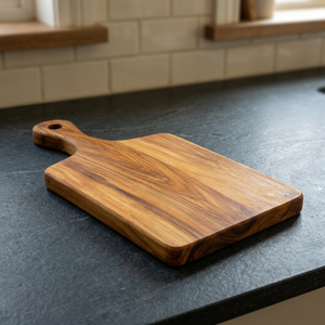 Planche à découper rectangulaire en bois de teck - Vente en gros, planche de cuisine artisanale de petite taille, 2,0 cm d'épaisseur, écologique, durable, passe au lave-vaisselle - Product Image 2