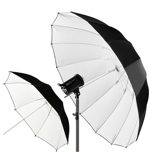 Paraguas de Estudio Reflectante KAMPHO de 60''/150cm, 75''/185cm, 16K, Parabólico, Exterior Negro, Interior Blanco, de Goma - Product Image 2