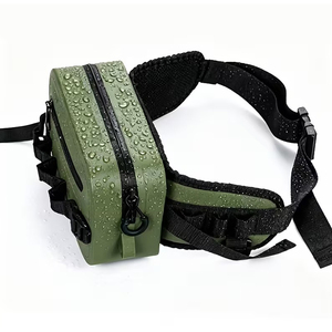 Waterproof Fishing Waist <strong>Pack</strong> with Fishing Rod Holder,Airtight Zipper Closure,Lightweight Fishing Waist Bag for Fly Fishing(B07) - Product Image 3