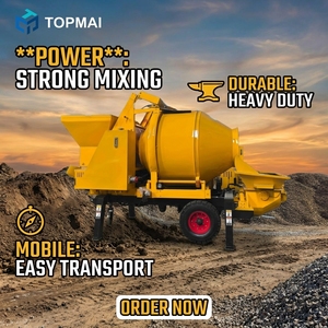 Pompe à béton électrique/diesel professionnelle à vendre avec pompe résistante à l'usure pour le coulis - Product Image 1