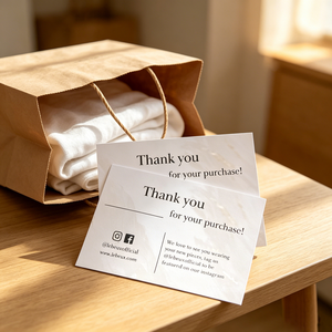 Tarjetas de Inserción Personalizadas de Doble Cara, con Lámina Dorada sobre Mármol, 300gsm, Gruesas y Mate, para Marcas de Joyería de Lujo - Product Image 3