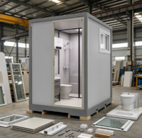 Unité de salle de bain modulaire intégrée préfabriquée en panneaux sandwich en acier pour dortoir, chantier de construction, salle de bain modulaire intégrée préfabriquée
