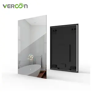 2024 Latest Design LED Mirror With Smart TV Video Function Wifi Connection Built-in Speakers For Hotel and Home Bathroom