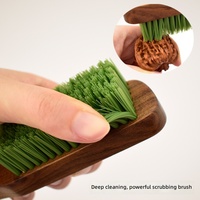 Brosse de nettoyage LEBANG à poils haute densité, manche en bois noir de qualité supérieure, robuste et durable, nouée à la main, pour bricolage et OEM