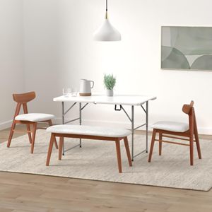 Popular <b>White</b> Rectangular Plastic Folding <b>Table</b> Lightweight and Modern Design for Hotels and Parties-Factory Direct Sale - Product Image 5
