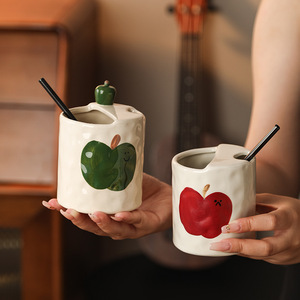 Tazza da Viaggio in Ceramica Stile Americano Cartoon per Caffè, Latte, Tè - Product Image 3