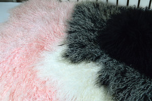 Productos de piel de animales Cojines de piel de cordero mongol Almohadillas de asiento de piel de oveja tibetana de lana larga - Product Image 3