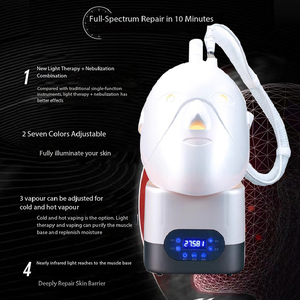เครื่องพ่นไฟ7สีเครื่องพ่นไอน้ำ7สีเครื่องพ่นไอน้ำแบบร้อนและเย็นเครื่องเสริมความงามบนใบหน้า - Product Image 6