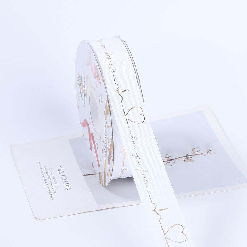 [Blanco] bronceado corazón 2,5 cm * 36 yardas/roll