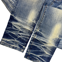 Jean Homme Slim Fit Y2K en Denim Premium Lourd, Haute Qualité, Style Vintage Délavé, Streetwear Hip Hop Personnalisé