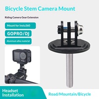 Soporte de Tapa Superior para Manillar de Bicicleta de Aleación de Aluminio para Cámaras de Acción DJL Insta 360 GoPro, Accesorios para Bicicleta