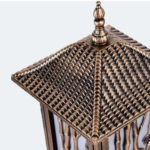 Lampe de jardin extérieure en bronze antique, lampadaire LED pour allée, éclairage paysager, IP65 résistant à l'eau, AC 220V, détecteur de mouvement, 5 ans de garantie - Product Image 6