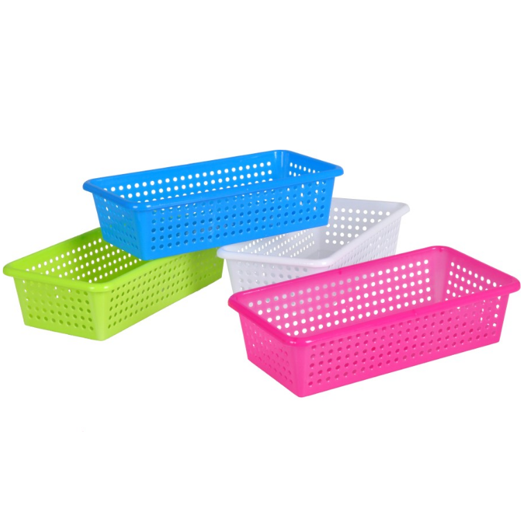 Petit panier de rangement utilitaire en plastique, organisateur ménagère, 1 pièce