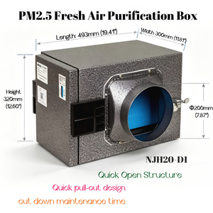 กล่องกรองอากาศบริสุทธิ์ PM2.5 พร้อมแผ่นกรอง HEPA 250 ลบ.ม./ชม. แบบติดตั้งบนท่อสำหรับระบบระบายอากาศ HRV - Product Image 4