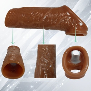 Manchon Réutilisable pour Pénis, Grand Extenseur de Pénis, Préservatif, Extension de Pénis, Jouets Sexuels pour Hommes, Agrandissement, Retardateur d'Éjaculation - Product Image 3