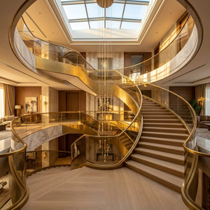 <span class=keywords><strong>Escalier</strong></span> rustique de style occidental avec design à 90 degrés pour la rénovation intérieure et la transformation de maisons anciennes – Structure d'<span class=keywords><strong>escalier</strong></span> spéciale - Product Image 5