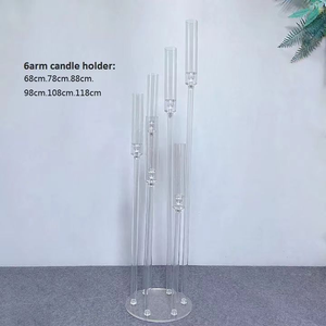 Candelabro in Acrilico a 5 Bracci all'Ingrosso, Centrotavola per Matrimoni e Decorazioni per Feste - Product Image 6
