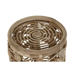 TABLE D'APPROCHE EN ROTIN 35X35X45 NATUREL - Product Image 3