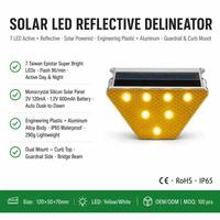 Réflecteur de sécurité routière trapézoïdal à énergie solaire pour garde-corps, marqueur de sécurité routière LED avec protection IP65 pour la circulation autoroutière