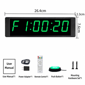 <span class=keywords><strong>Minuteur</strong></span> numérique à intervalles Ganxin Professional E Series 2,3 pouces à 6 chiffres avec affichage LED pour la maison, la salle de <span class=keywords><strong>sport</strong></span>, le <span class=keywords><strong>sport</strong></span>, l'entraînement physique, en alliage d'aluminium - Product Image 4