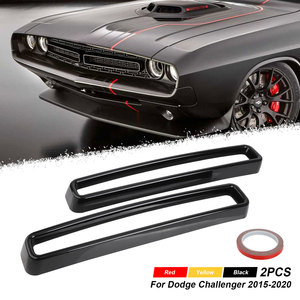 วงแหวนตกแต่งกระจังหน้า ABS สีดำ สำหรับ Dodge Challenger ปี 15-20 พร้อมเทปกาว 3M สำหรับติดตั้ง - Product Image 2