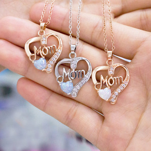 Collana con ciondolo a cuore per donna, gioielli semplici e alla moda, regalo per la mamma - Product Image 2