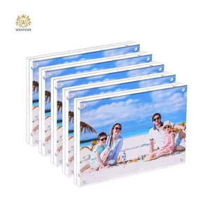 Winfeier Acrylic Picture Frame 5x7 Clear Double Sided Acrylic Photo Frame Best Gift For Family Baby Friend