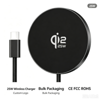 Chargeur sans fil 3-en-1 PD 15W 25W à charge rapide, station de charge pliable de bureau pour téléphone, montre connectée, écouteurs, certifié CE FCC, logo OEM, magnétique