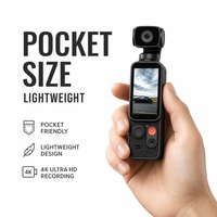 Kamera Saku Mini 4K Handheld DV Camcorder Layar IPS 1.90 inci Sinkronisasi WiFi 2.4G Aplikasi Pintar 128G Dapat Diperluas Sudut Pandang 170 Derajat