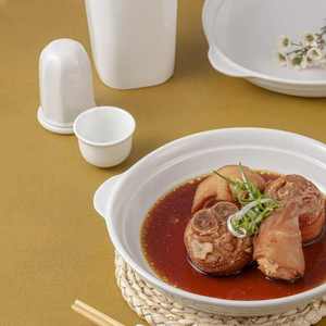 จานเซรามิกยาวถ้วยจานพอร์ซเลนสองหูสำหรับเสิร์ฟบุฟเฟ่ต์ - Product Image 2