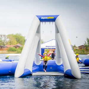 水遊び装置インフレータブル海水遊園地フローティングインフレータブル水スイング - Product Image 2