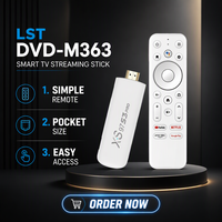 XS97 S3 Pro 14 BT Android 14 Smart TV Stick 4K Quad Core Media Player WiFi 6 BT Voice Remote Terbaru
