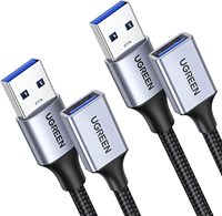 Kabel Ekstensi USB 3.0 Berbahan Nilon Kepang, Pengisian Cepat 3A, Kompatibel dengan Komputer, Webcam, Kamera, Ponsel, Mouse, Printer