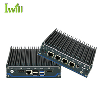 Mini PC Fanless Firewall J6412 M.2 SATA 128 Go 256 Go VPN Pfsense Mini Serveur Réseau 1* 1*DP