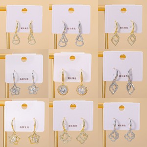 Boucles <span class=keywords><strong>d</strong></span>'oreilles pendantes en forme de marguerite, étoile et cœur pour femme, style rétro, géométriques, avec perles et longues pampilles, vente en gros - Product Image 4