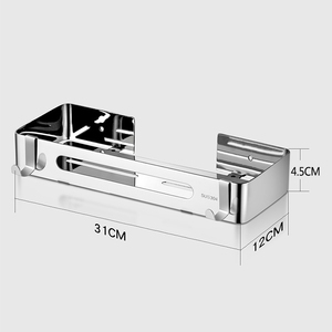 Estante Caddy de <span class=keywords><strong>ducha</strong></span> a prueba de herrumbre de <span class=keywords><strong>acero</strong></span> <span class=keywords><strong>inoxidable</strong></span> SUS304, estantes de baño con clavos <span class=keywords><strong>sin</strong></span> perforación para organizador de almacenamiento de baño - Product Image 2