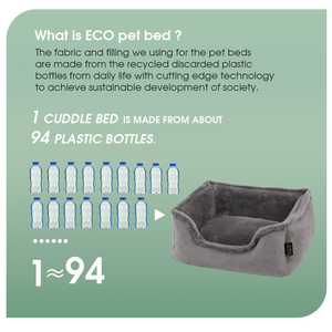 Bobbypet-camas de tela para perros y gatos, cama de lujo cálida con funda de cojín extraíble, 100% rpet, gran oferta - Product Image 4