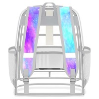 Grand sac à dos scolaire multi-compartiments en TPU, sac à dos transparent imperméable de 17 pouces pour filles et garçons