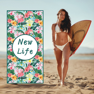 Cuộc Sống Mới Nhanh Chóng Khô Tùy Chỉnh Thăng Hoa Sợi Nhỏ Microfibre Waffle Cát Miễn Phí Bãi Biển Khăn Với Logo - Product Image 6