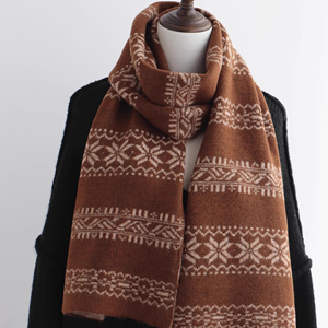 スノーフレーク両面ニットスカーフロングショールファッショナブルなスカーフカスタマイズ高品質 - Product Image 3