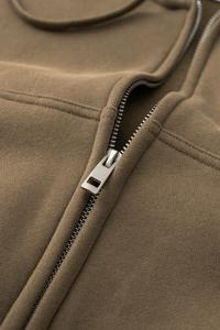 <span class=keywords><strong>Sweat</strong></span> <span class=keywords><strong>à</strong></span> <span class=keywords><strong>Capuche</strong></span> Court Zippé Personnalisé et <span class=keywords><strong>Uni</strong></span> pour <span class=keywords><strong>Femme</strong></span>, en Molleton de Coton Lourd, Style Streetwear, Veste Manteau Blouson Zippé pour Filles Tendance - Product Image 4