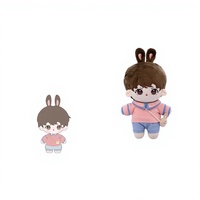 Peluche d'ours anime super douce personnalisable, jouet en peluche ODM avec logo brodé, coton PP, maille lavable, vente en gros pour bébés